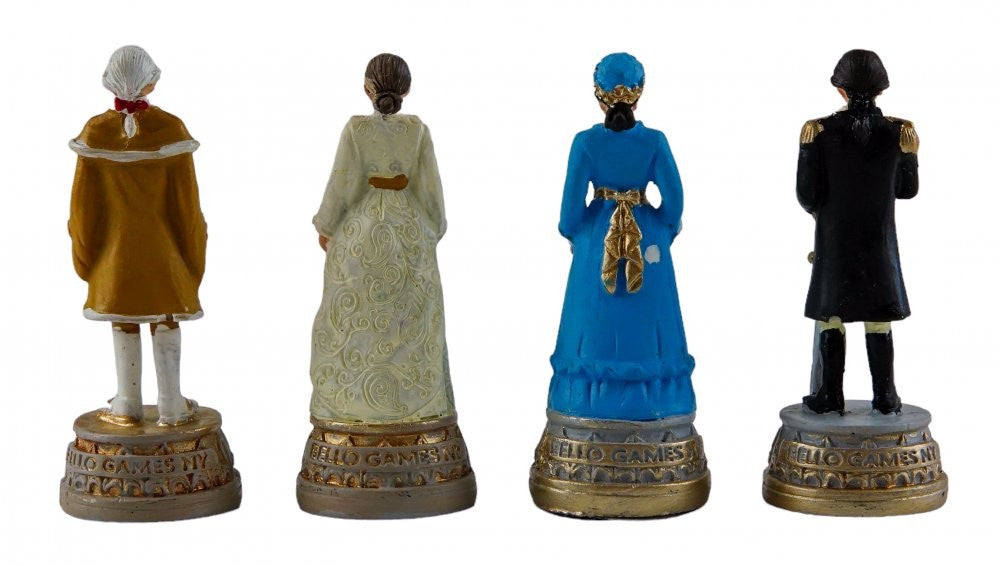 American War of Independence Hand-Painted Chessmen – Museum-Quality Resin Figurines