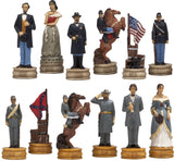 American Civil War Hand-Painted Chessmen – Quality Resin Figurines