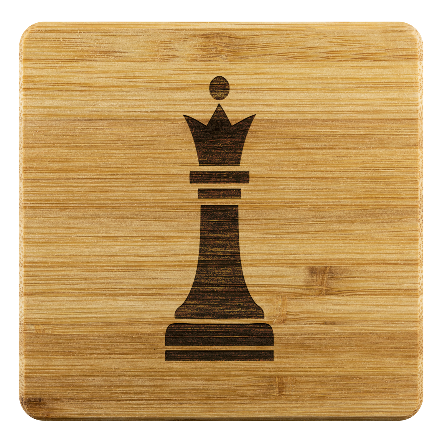 Chess Queen Bamboo Coaster