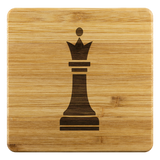 Chess Queen Bamboo Coaster