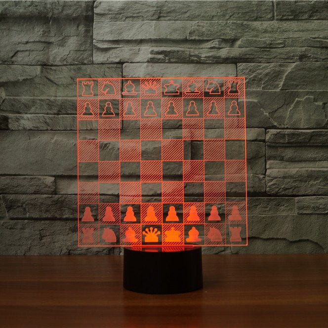 Three Dimensional Chess Game LED Art Lamp