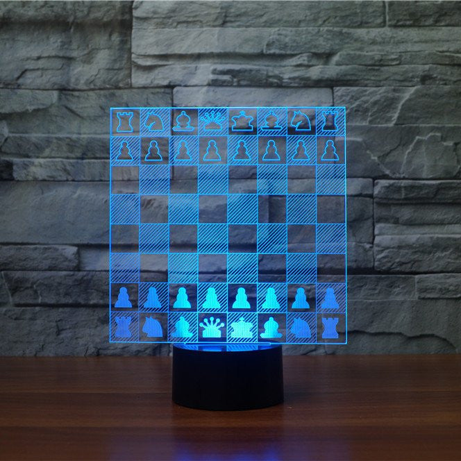Three Dimensional Chess Game LED Art Lamp