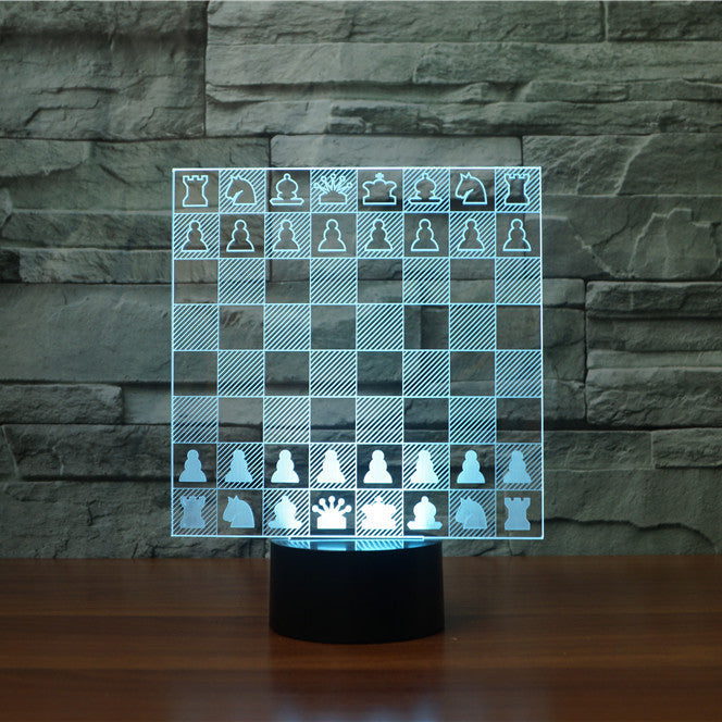 Three Dimensional Chess Game LED Art Lamp