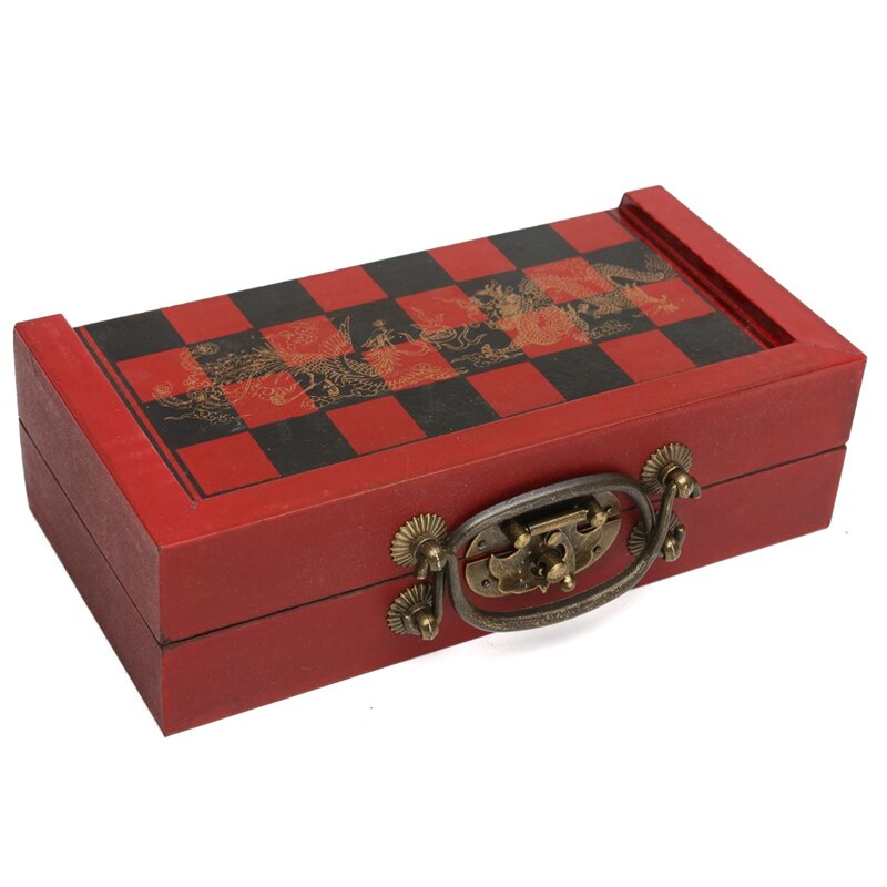 Jeu d'Echecs Original et Echiquier en Simili Cuir Bleu avec Rangement Jeu d'Echecs Original et Echiquier en Simili Cuir Bleu avec Rangement