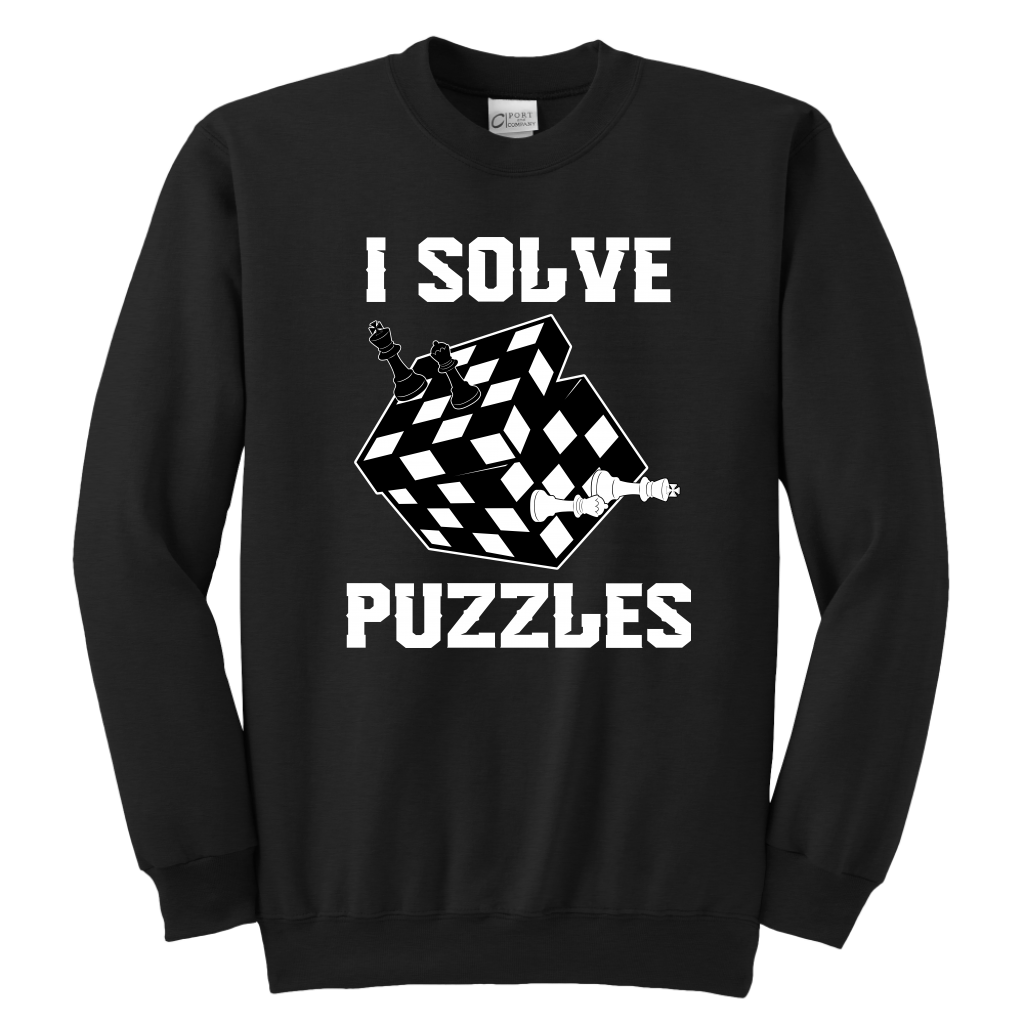 I Solve Puzzles - Rubick's Cube and Chess - Unisex Sweatshirt