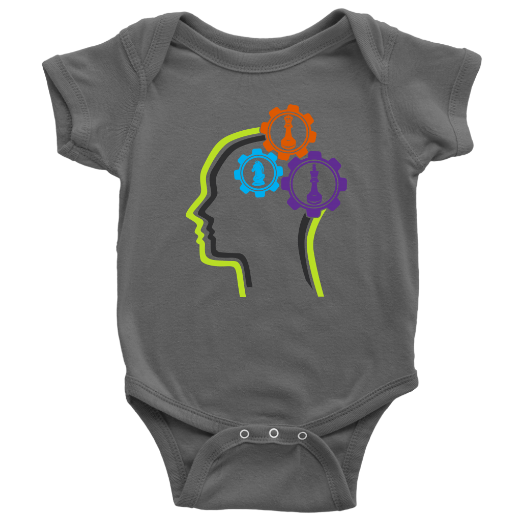 Chess in the mind - Chess Gears - Baby Onesie