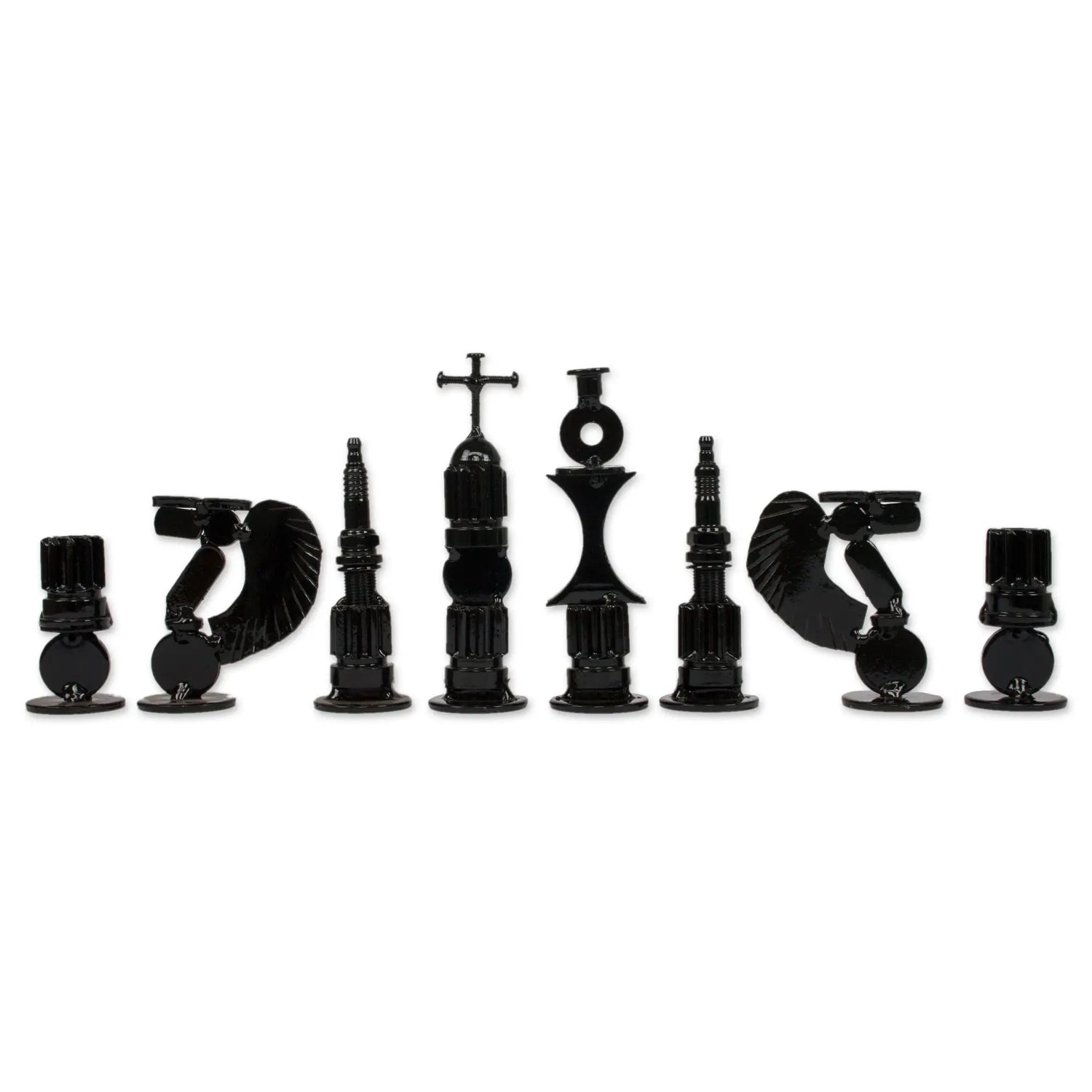 Upcycled Car Parts Chess Set - Hand Crafted in Mexico