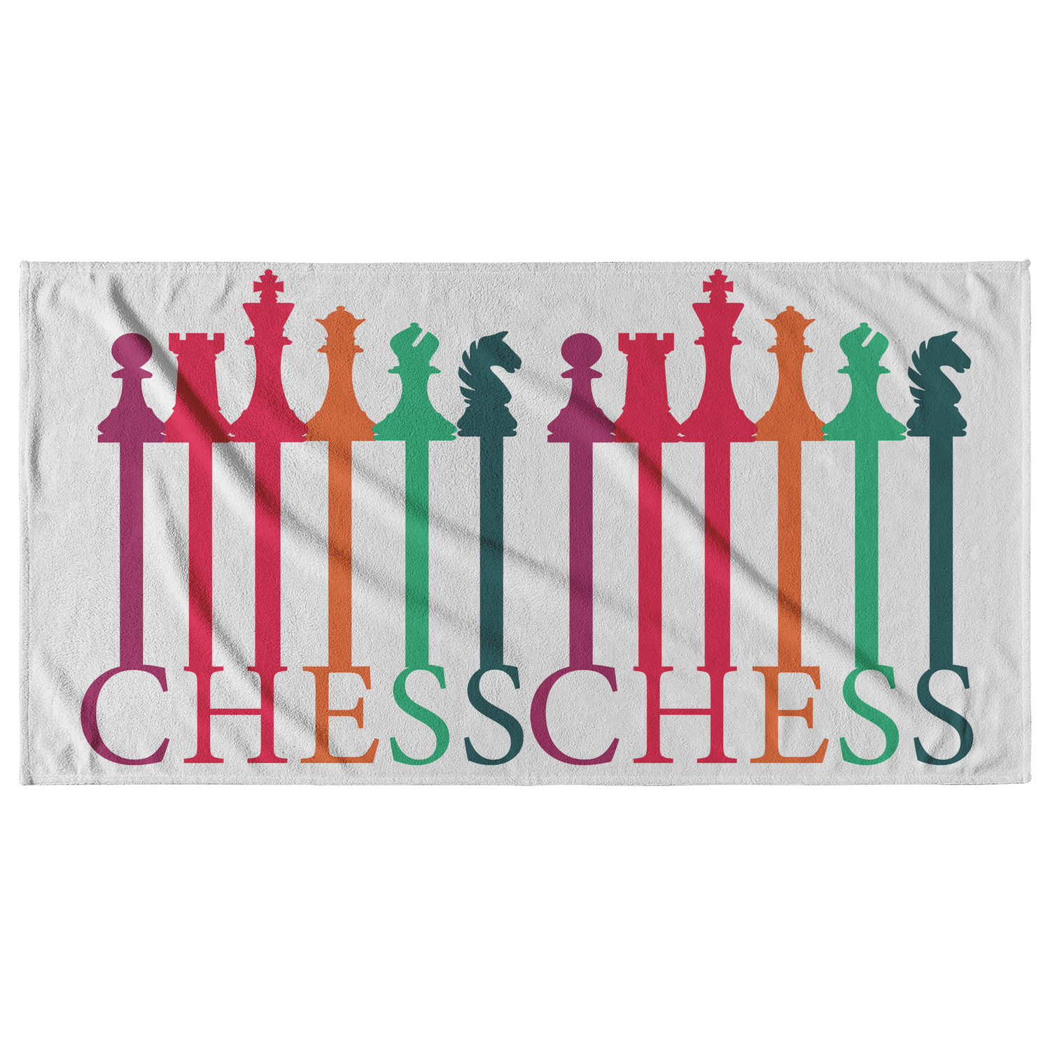 Chess spectrum pieces Beach Towel