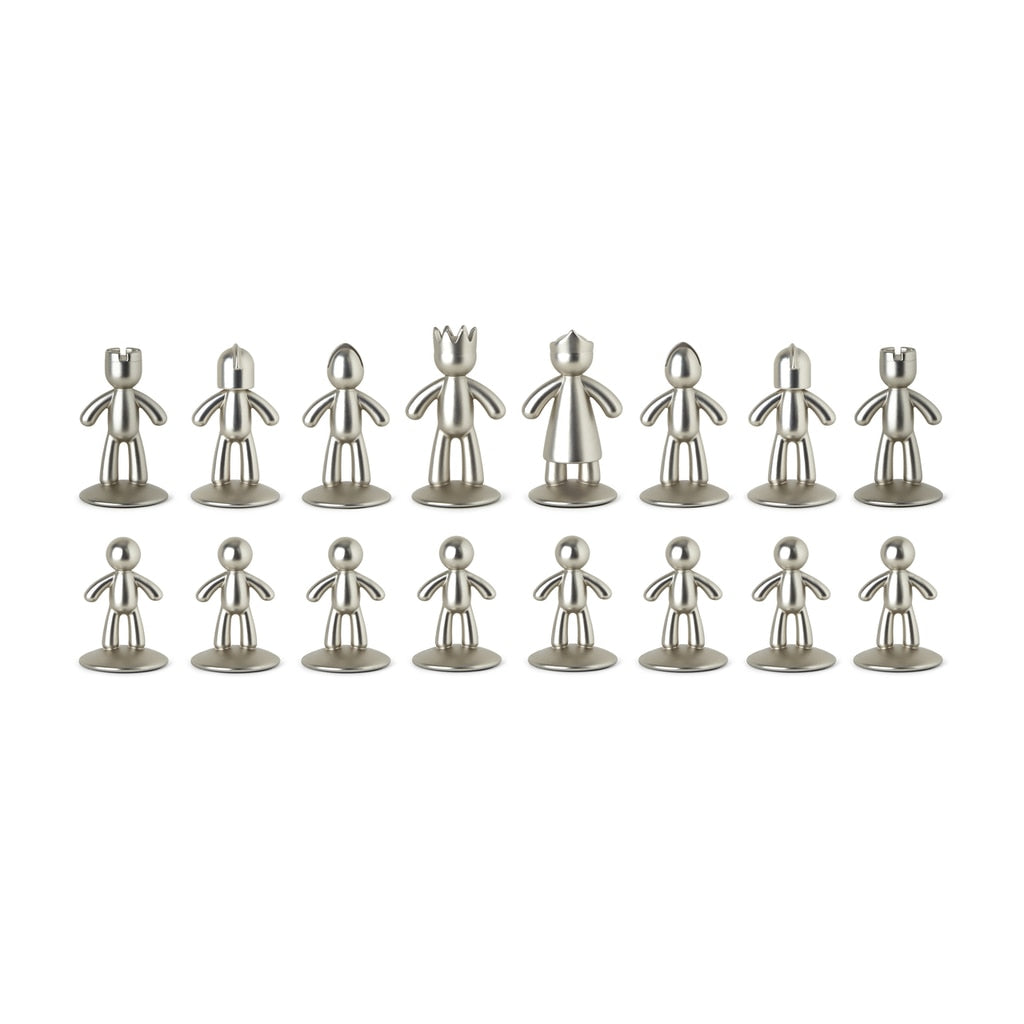 Black and Gray Chess Set in Rustic Ashwood Chest