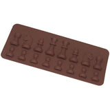 15-Cavity Chess Shaped Ice Chocolate Sugar Cake Silicone Mini Cube Tray  Chess