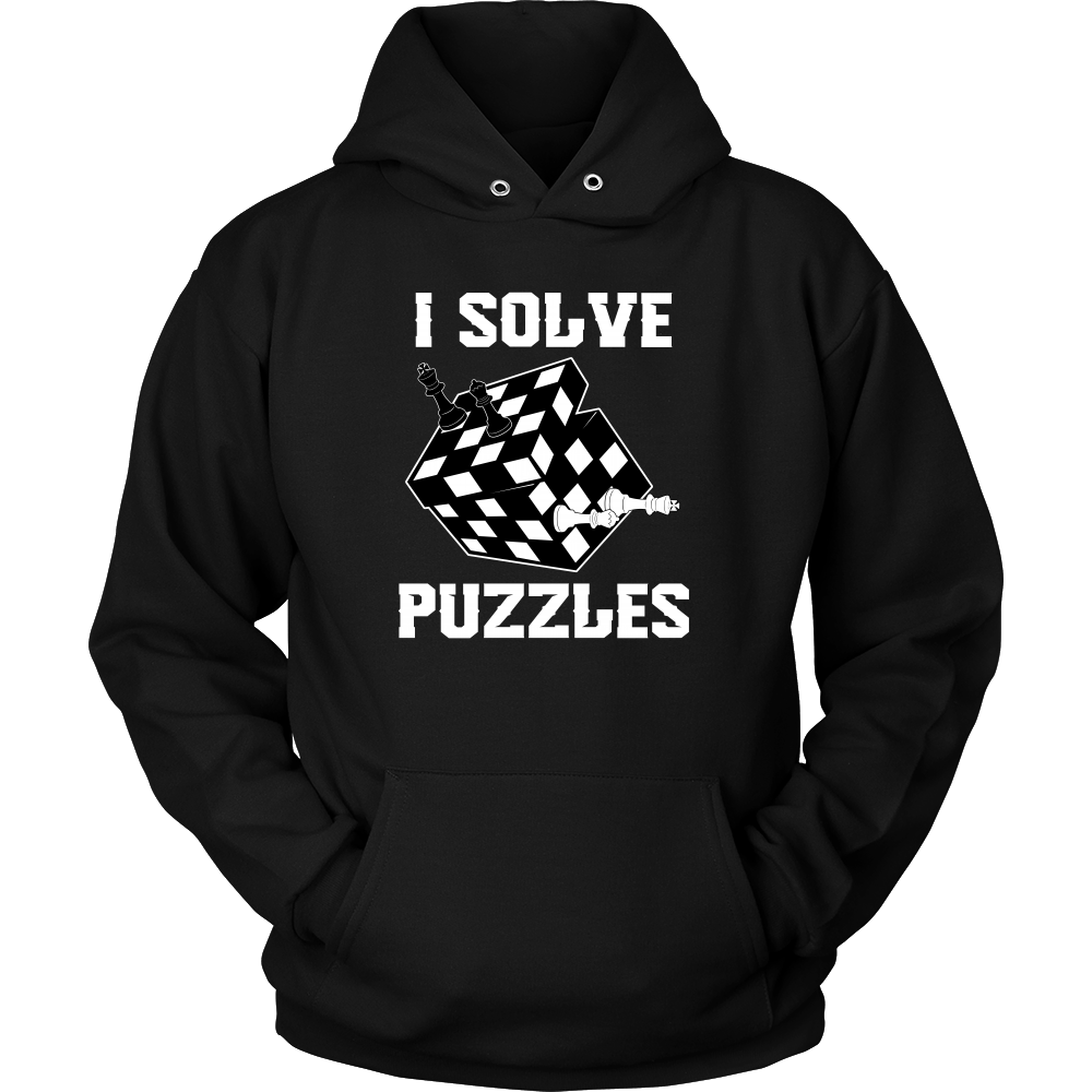 I Solve Puzzles - Rubick's Cube and Chess - Unisex Hoodie