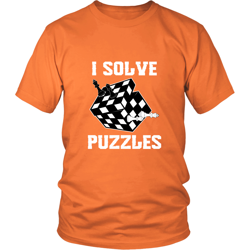 I Solve Puzzles - Rubick's Cube and Chess - Unisex T-Shirt