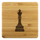 Chess King Bamboo Coaster