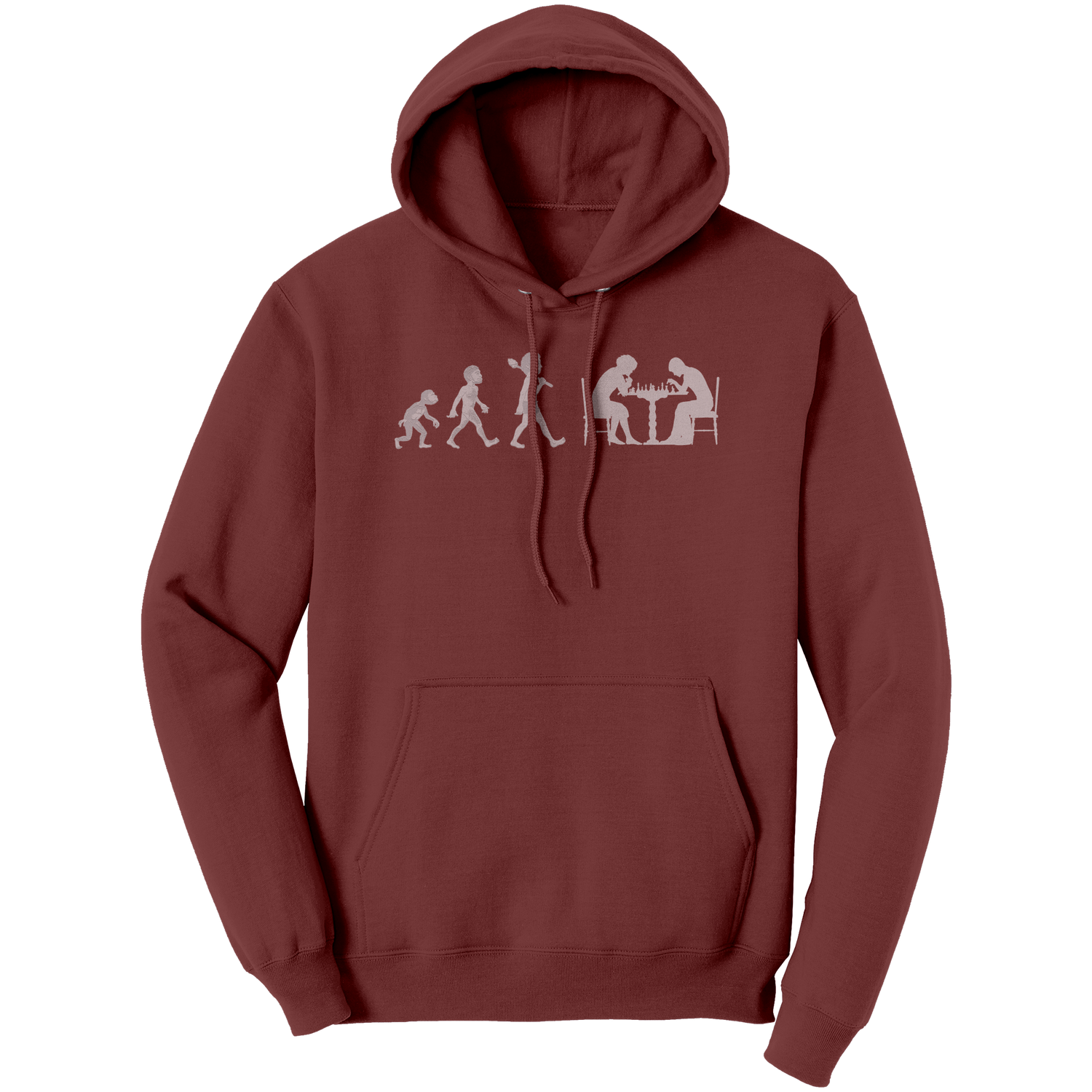 Chess_Evolution_Unisex_Hoodie_Maroon_Front_Mockup.png