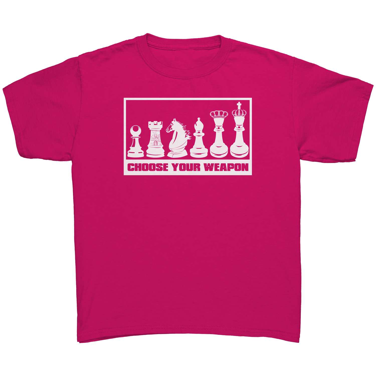 Choose_your_weapon_-_youth_chess_T-shirt_Heliconia_Mockup.png