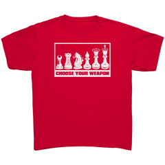 Choose_your_weapon_-_youth_chess_T-shirt_Red_Mockup.png