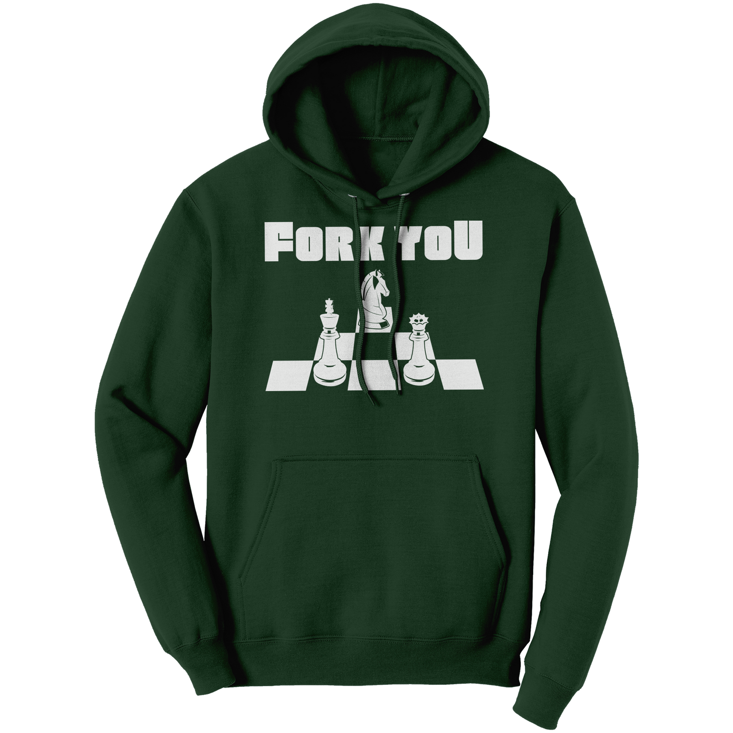 Fork_you_-_Unisex_Chess_Hoodie_Dark_Green_Front_Mockup.png