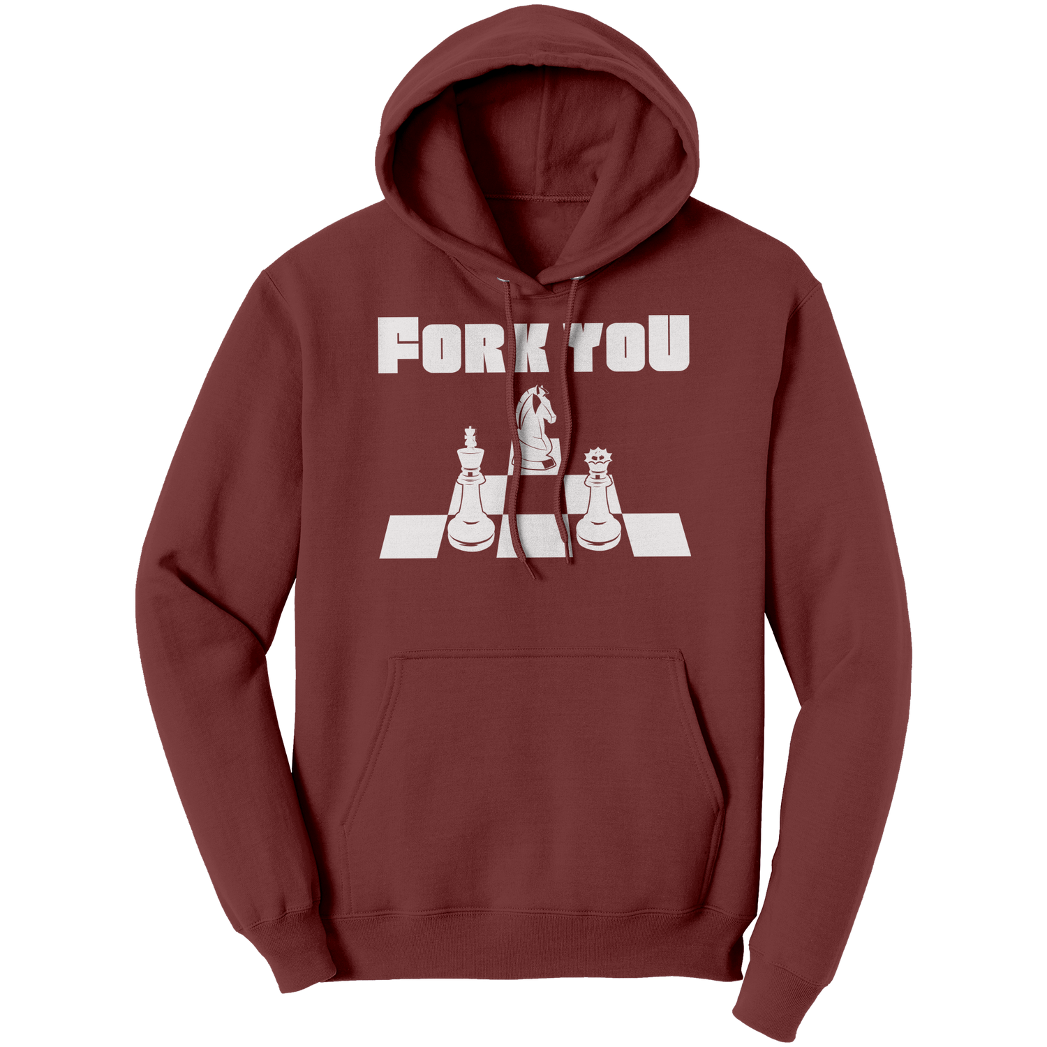 Fork_you_-_Unisex_Chess_Hoodie_Maroon_Front_Mockup.png
