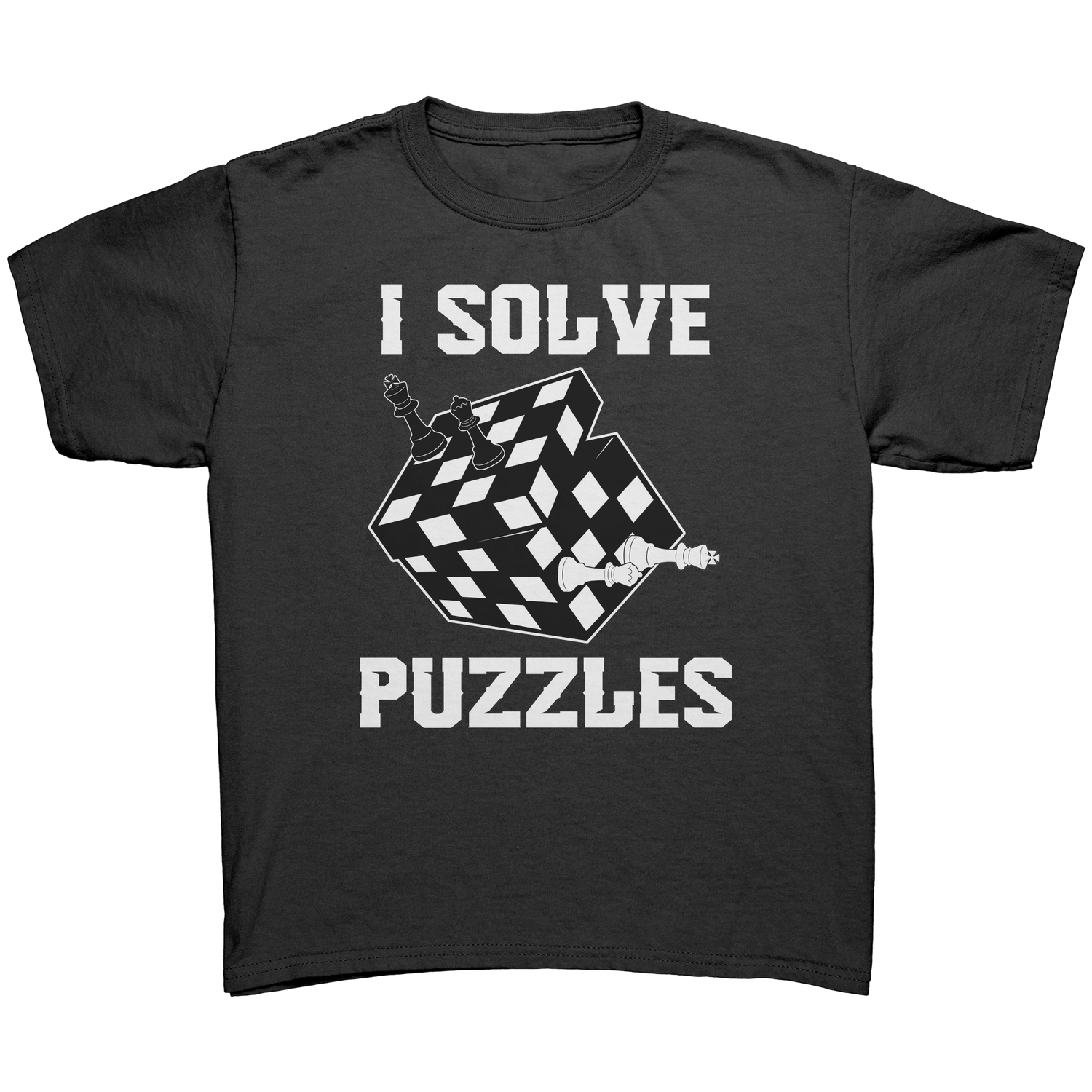 I_solve_puzzles_-_Youth_chess_T-Shirt_Black_Mockup.png