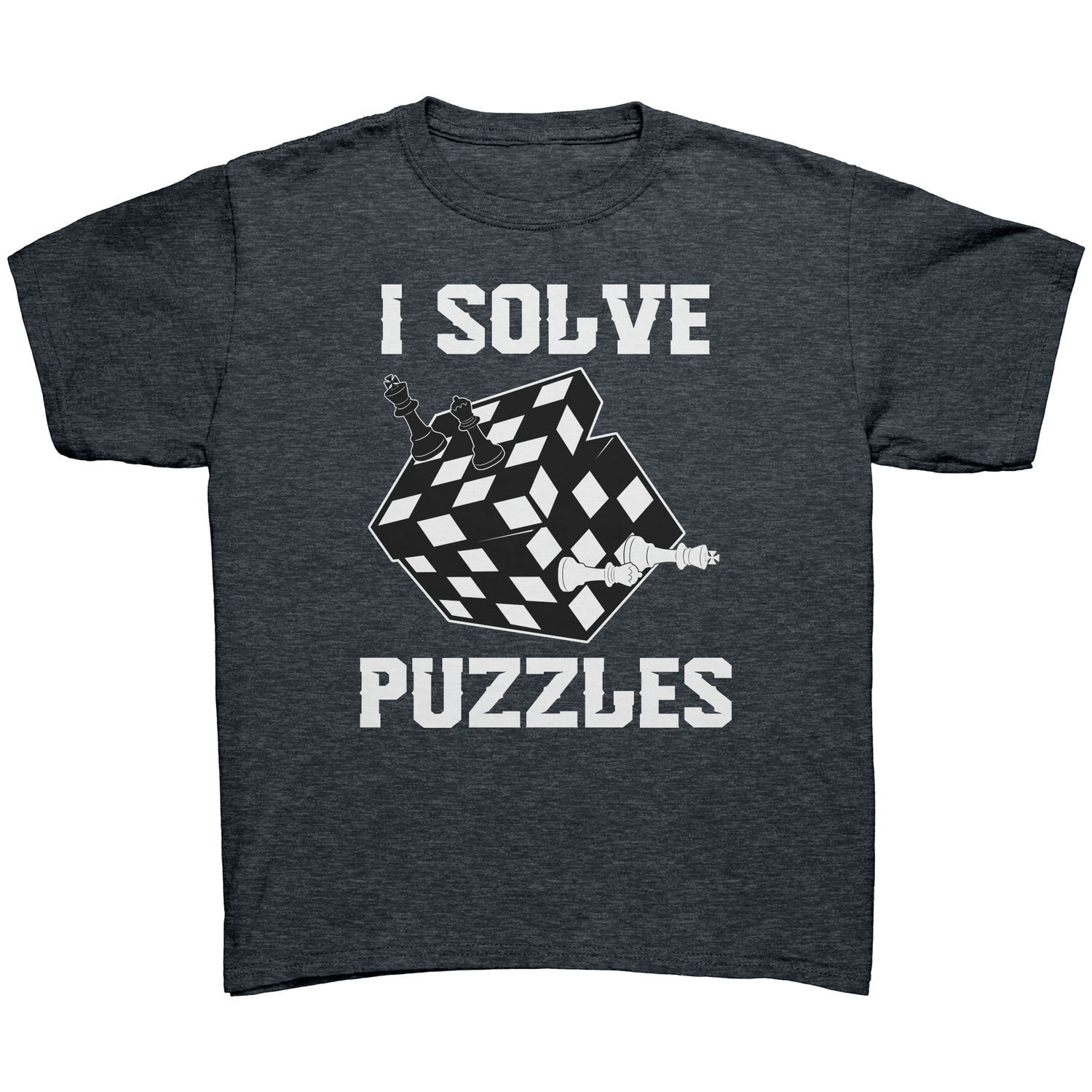 I_solve_puzzles_-_Youth_chess_T-Shirt_Dark_Heather_Mockup.png