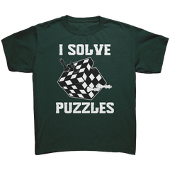 I_solve_puzzles_-_Youth_chess_T-Shirt_Forest_Green_Mockup.png