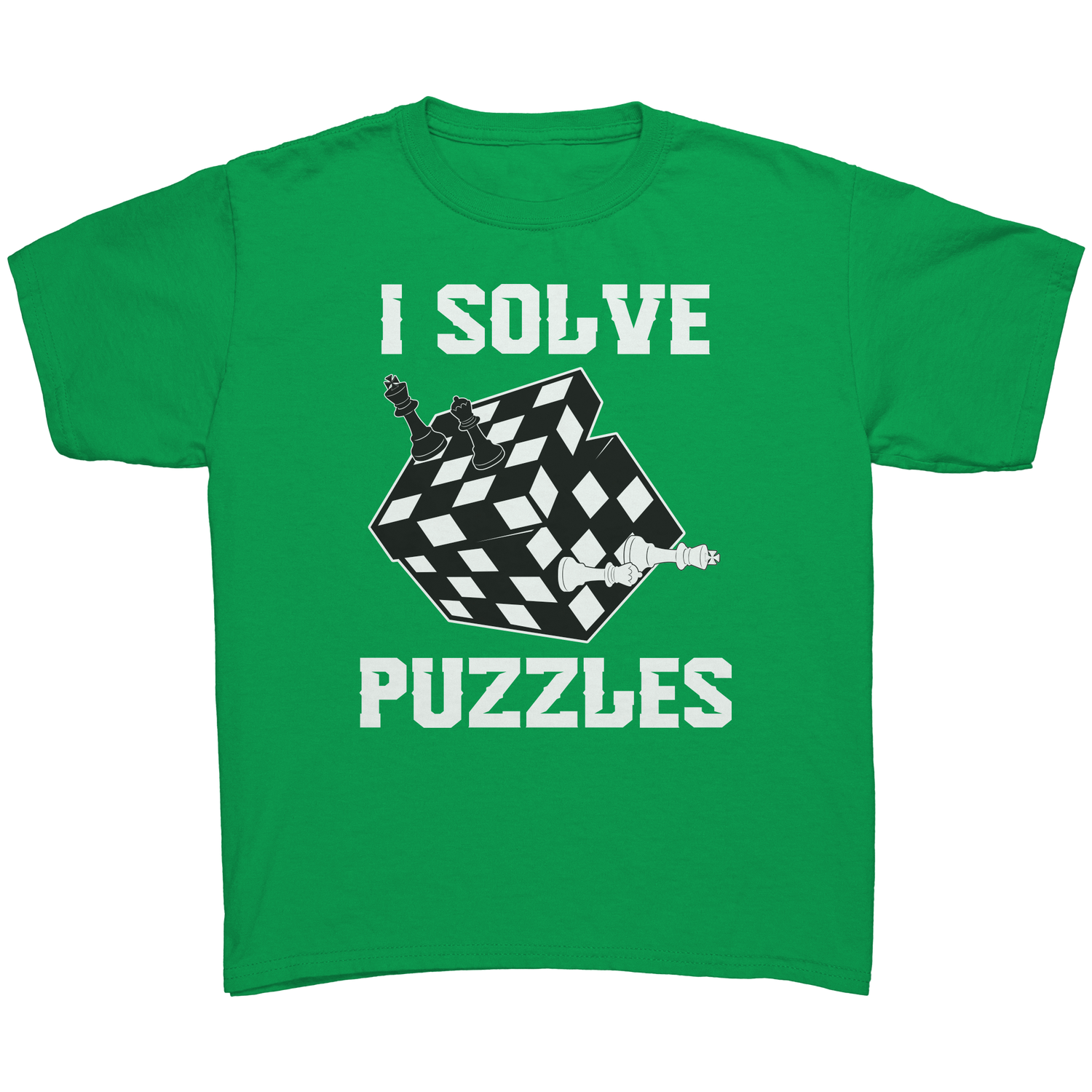 I_solve_puzzles_-_Youth_chess_T-Shirt_Irish_Green_Mockup.png