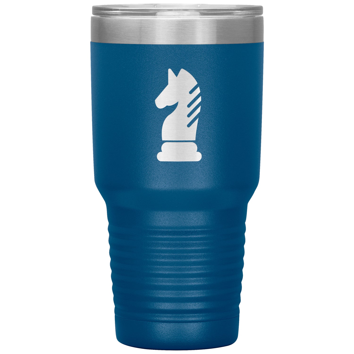 Laser etched Knight 30 Ounce stainless steel Vacuum insulated hot and cold beverage Tumbler