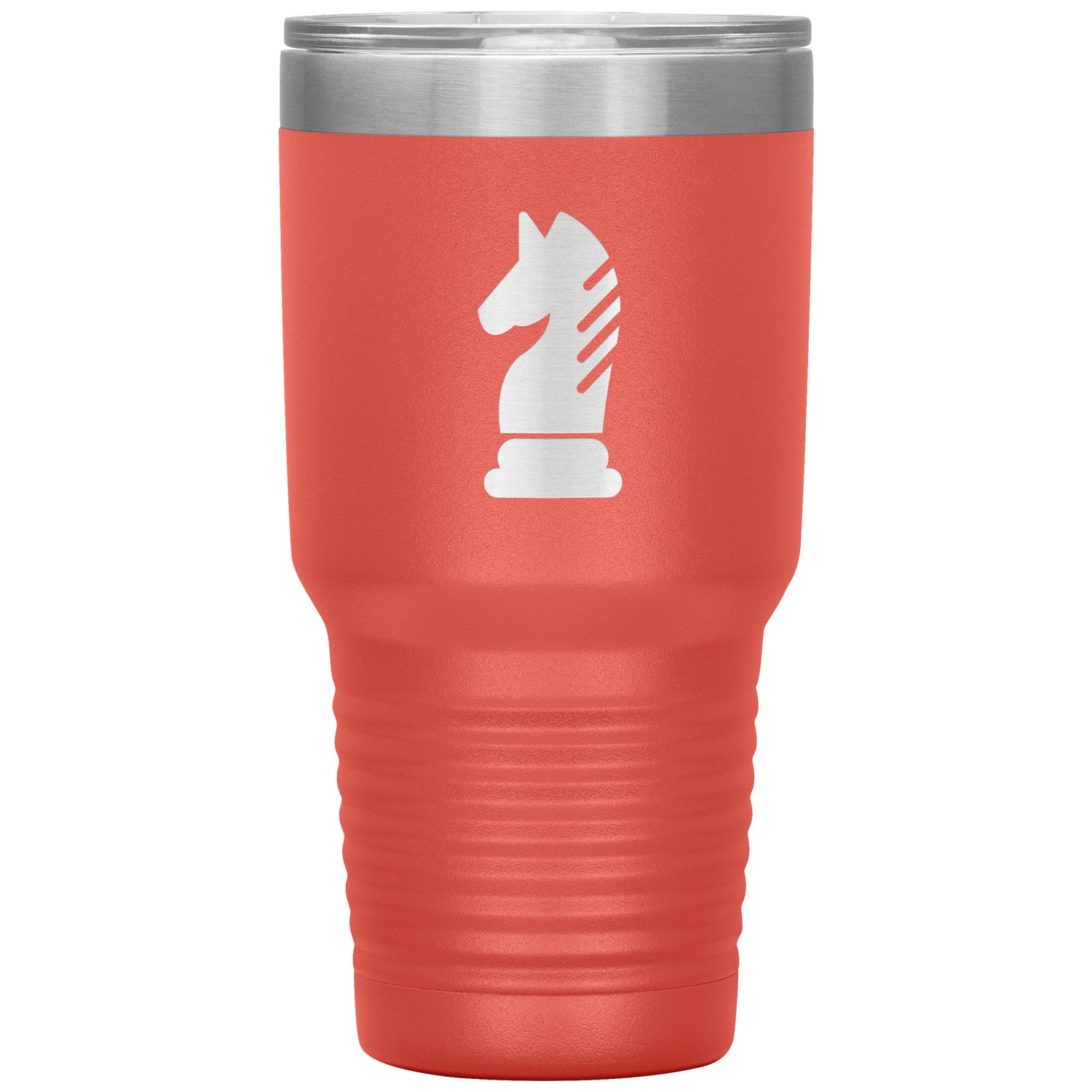 Laser etched Knight 30 Ounce stainless steel Vacuum insulated hot and cold beverage Tumbler