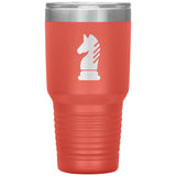 Laser etched Knight 30 Ounce stainless steel Vacuum insulated hot and cold beverage Tumbler