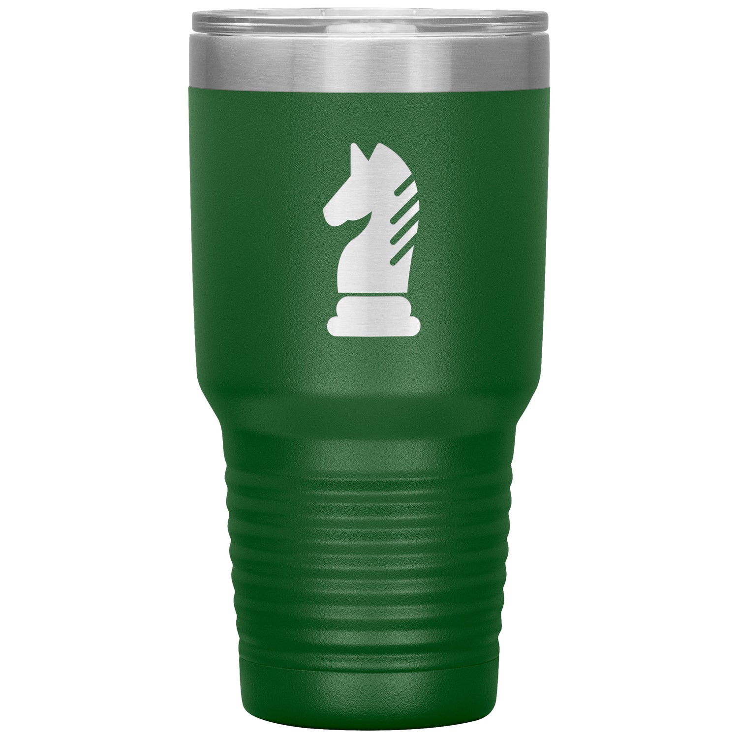 Laser etched Knight 30 Ounce stainless steel Vacuum insulated hot and cold beverage Tumbler