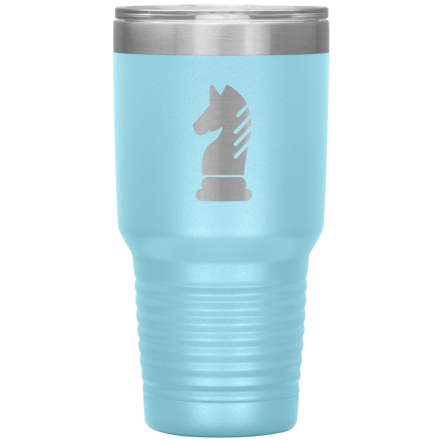 Laser etched Knight 30 Ounce stainless steel Vacuum insulated hot and cold beverage Tumbler