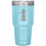 Laser etched Knight 30 Ounce stainless steel Vacuum insulated hot and cold beverage Tumbler