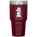 Laser etched Knight 30 Ounce stainless steel Vacuum insulated hot and cold beverage Tumbler