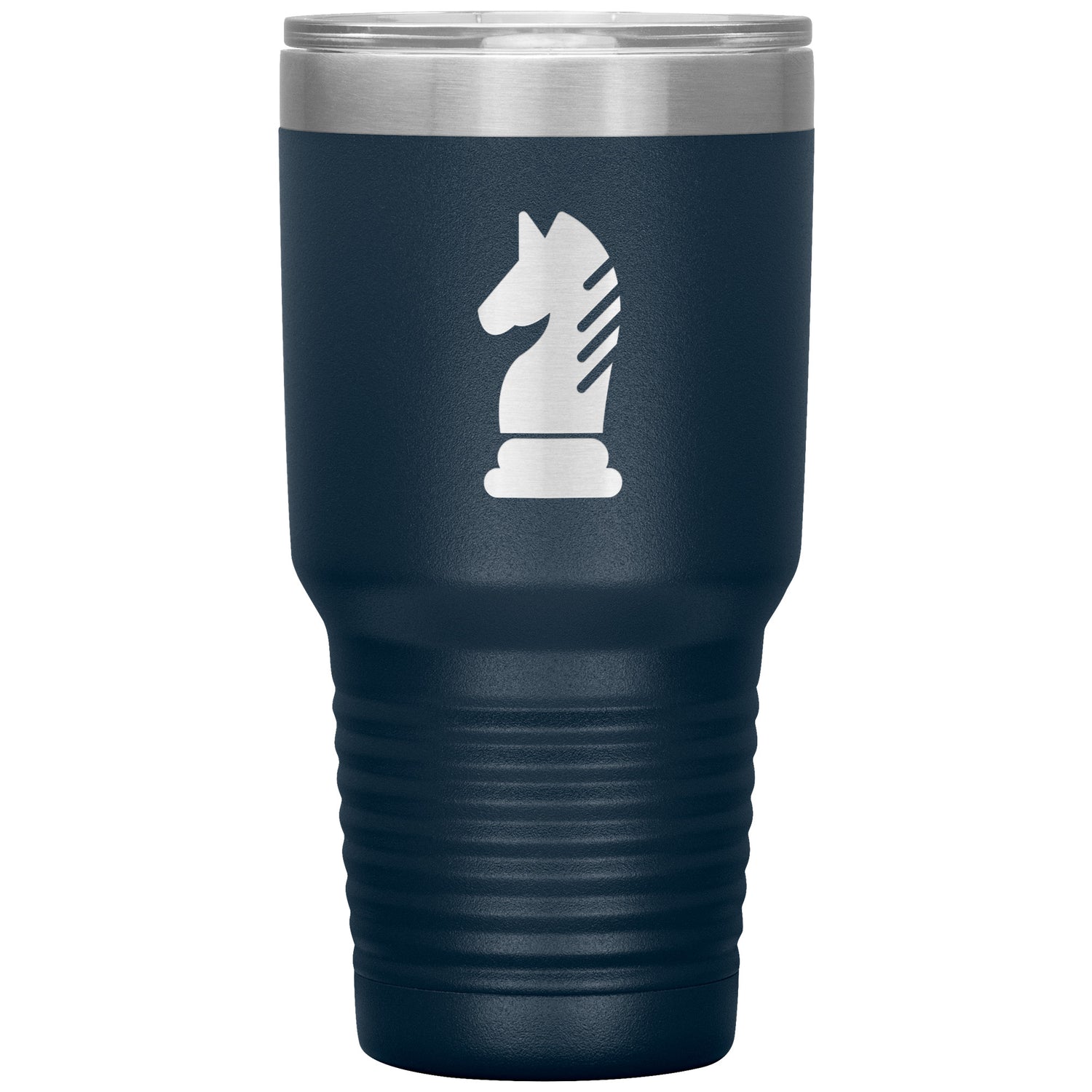 Laser etched Knight 30 Ounce stainless steel Vacuum insulated hot and cold beverage Tumbler