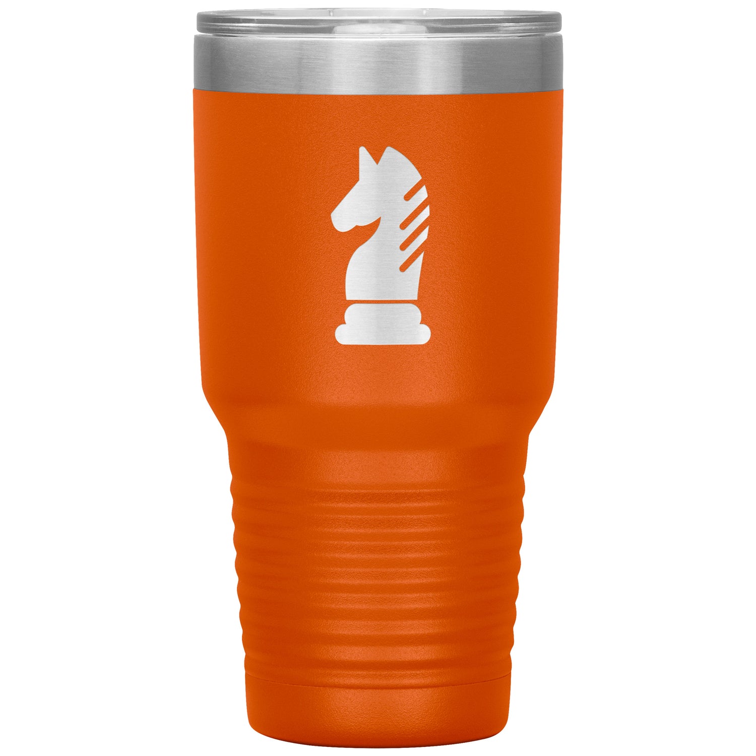Laser etched Knight 30 Ounce stainless steel Vacuum insulated hot and cold beverage Tumbler