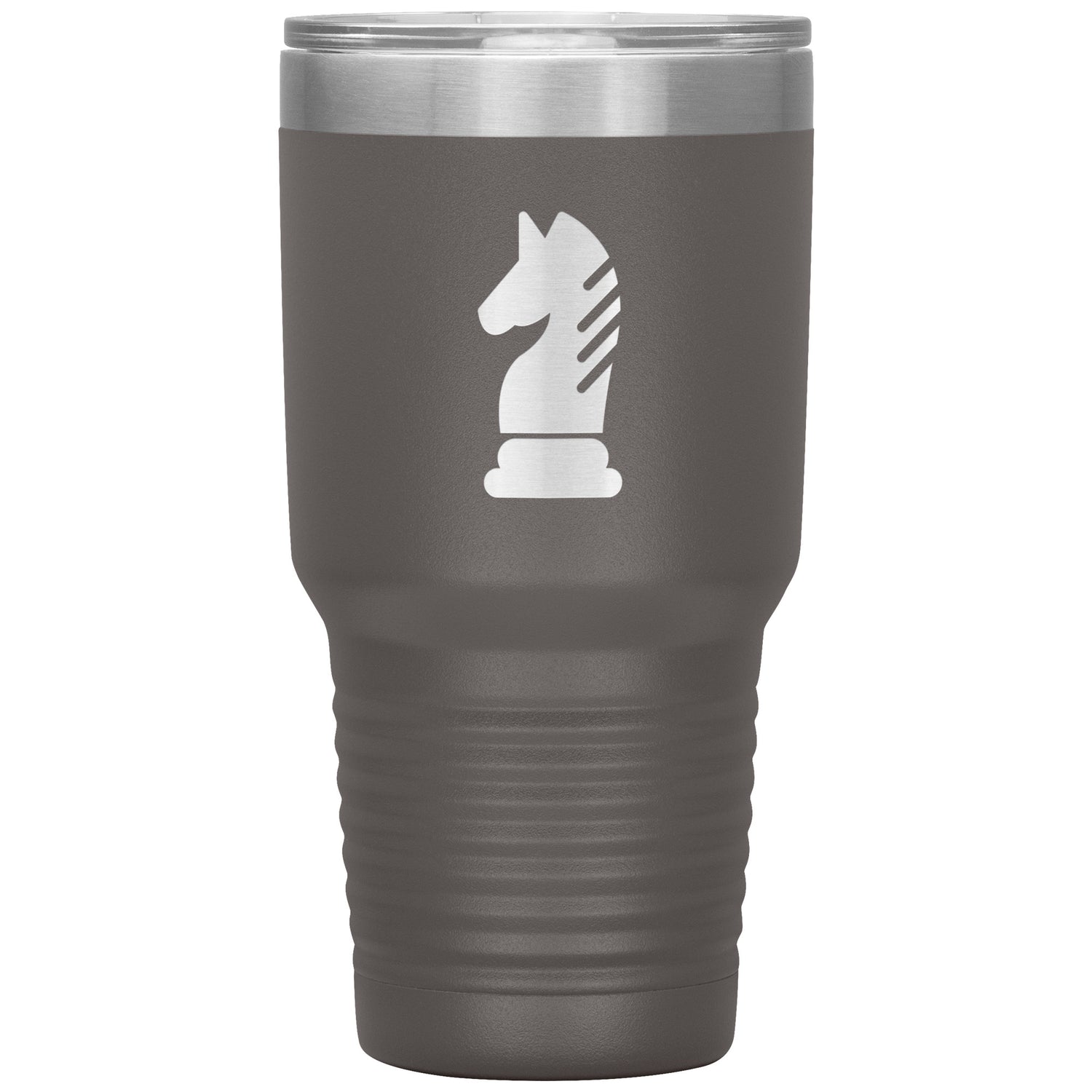 Laser etched Knight 30 Ounce stainless steel Vacuum insulated hot and cold beverage Tumbler