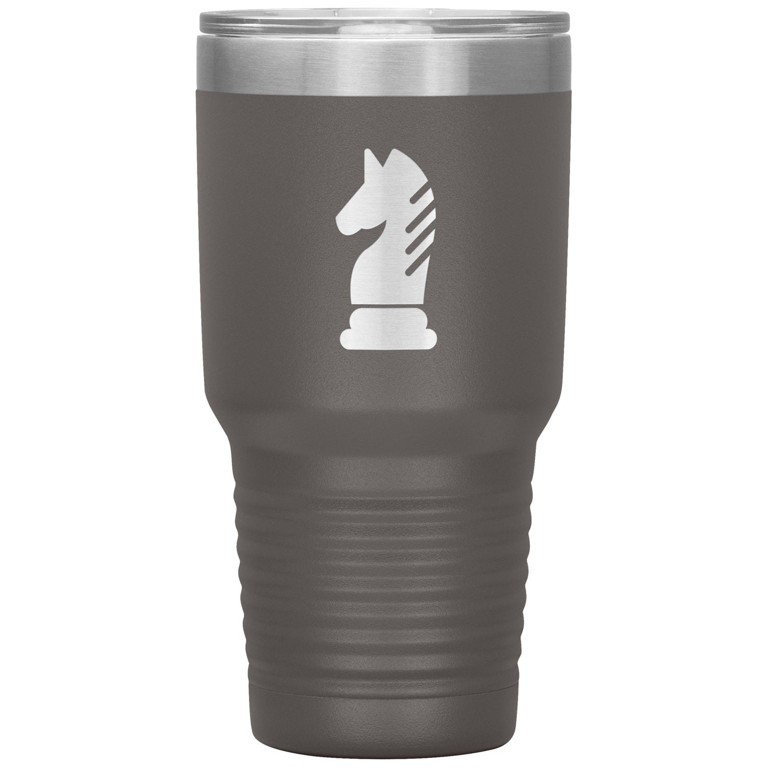 Laser etched Knight 30 Ounce stainless steel Vacuum insulated hot and cold beverage Tumbler