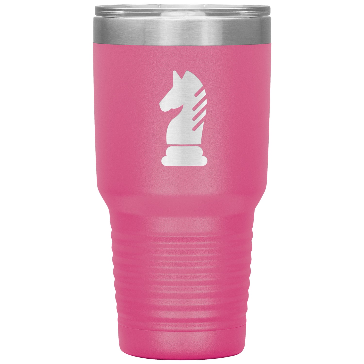 Laser etched Knight 30 Ounce stainless steel Vacuum insulated hot and cold beverage Tumbler