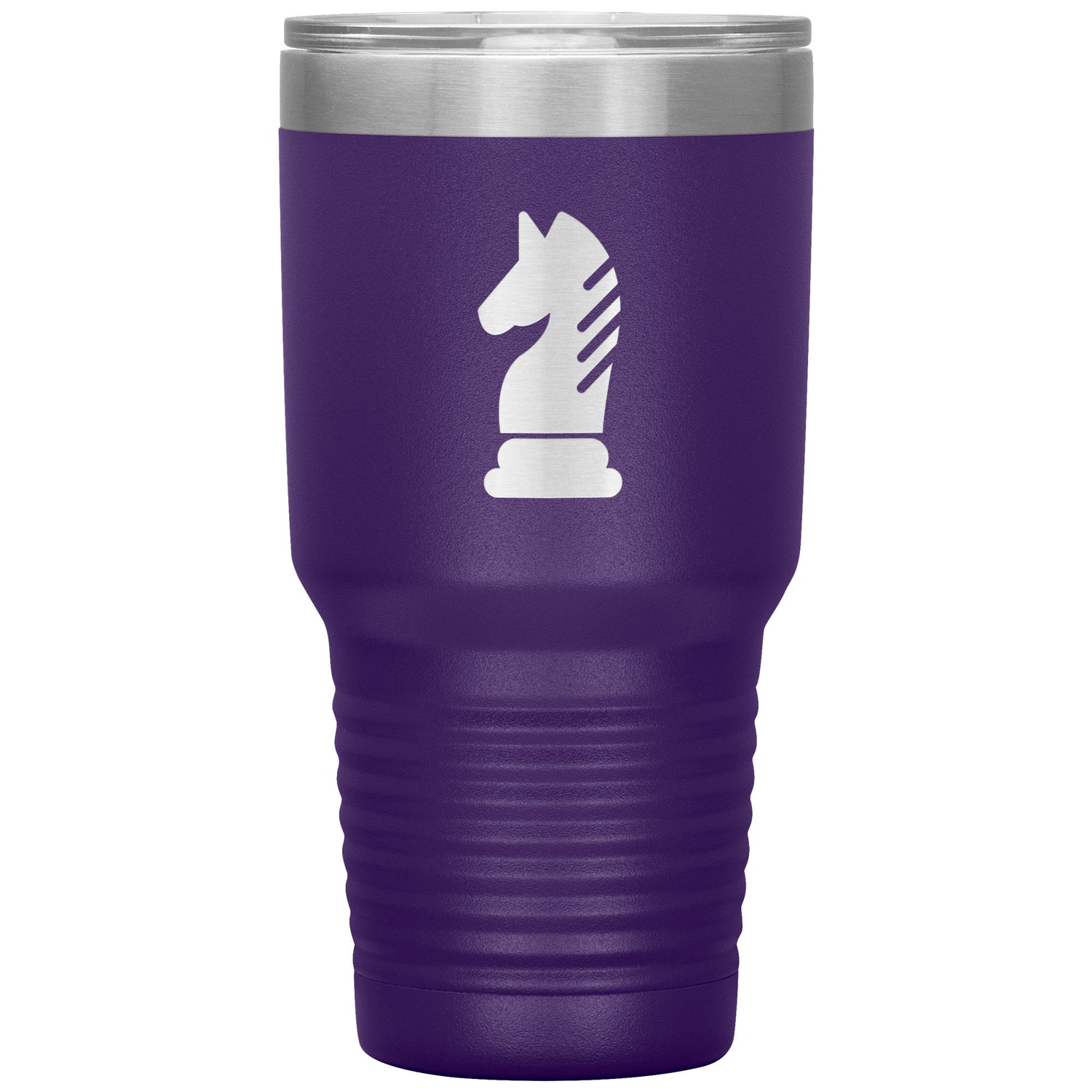 Laser etched Knight 30 Ounce stainless steel Vacuum insulated hot and cold beverage Tumbler