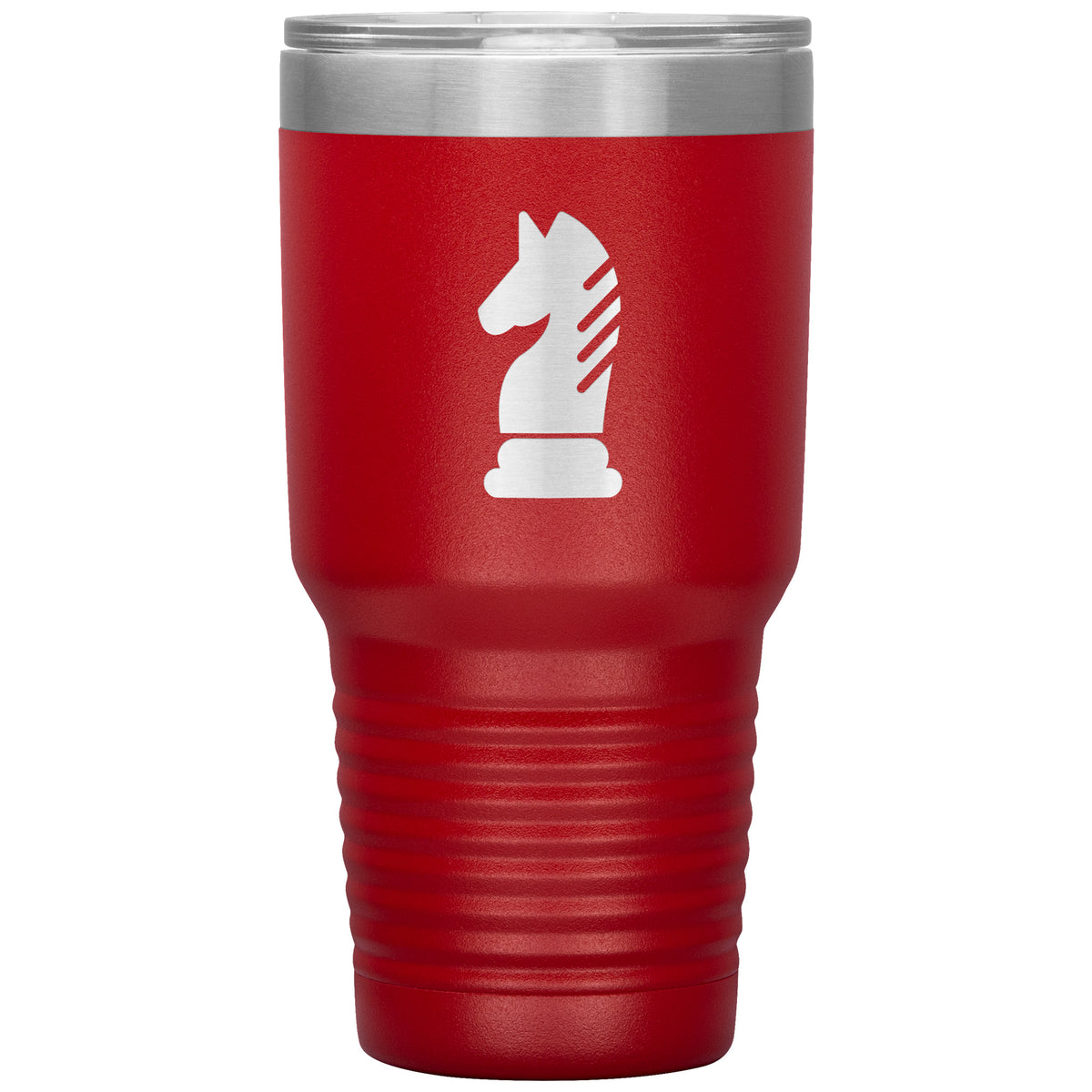 Laser etched Knight 30 Ounce stainless steel Vacuum insulated hot and cold beverage Tumbler