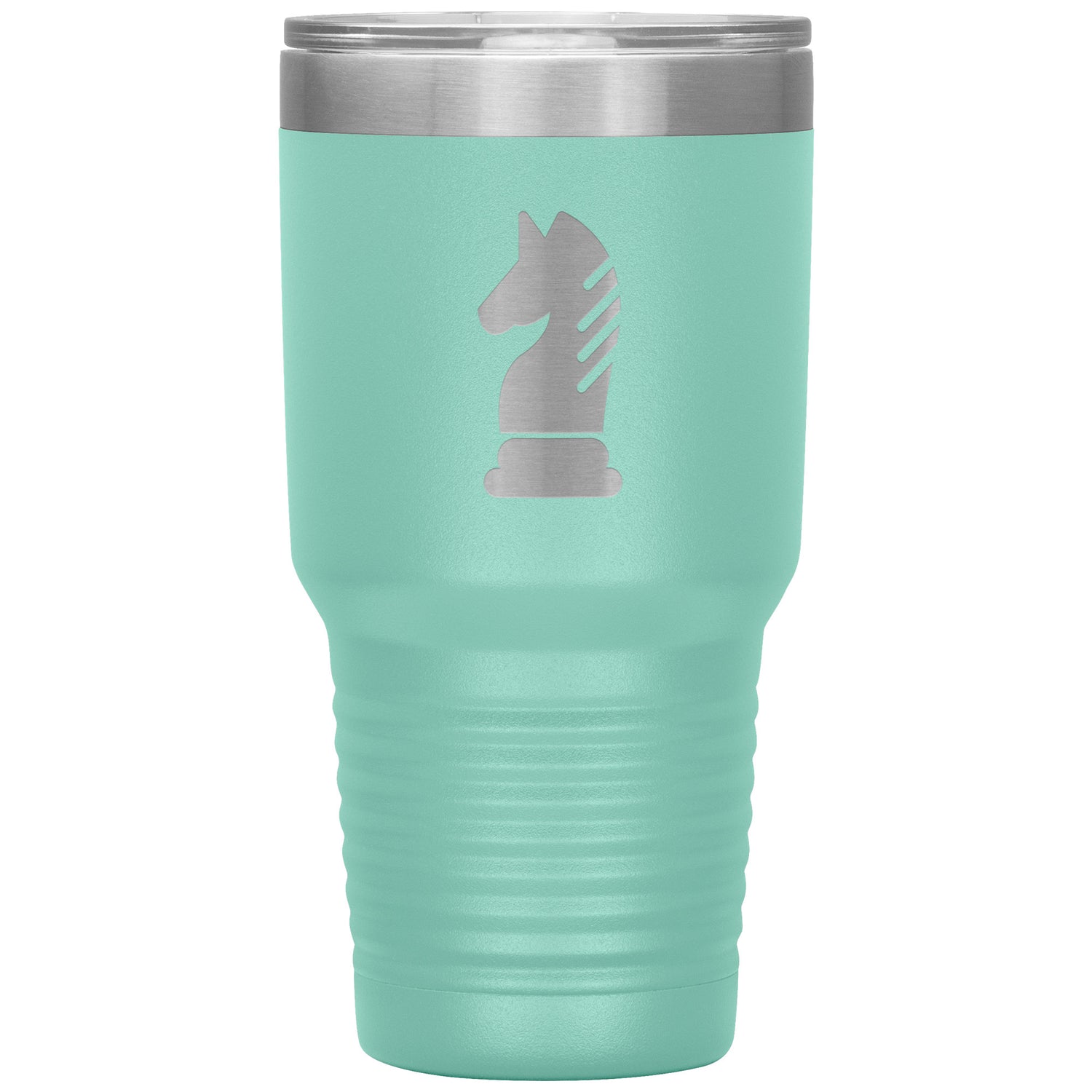 Laser etched Knight 30 Ounce stainless steel Vacuum insulated hot and cold beverage Tumbler