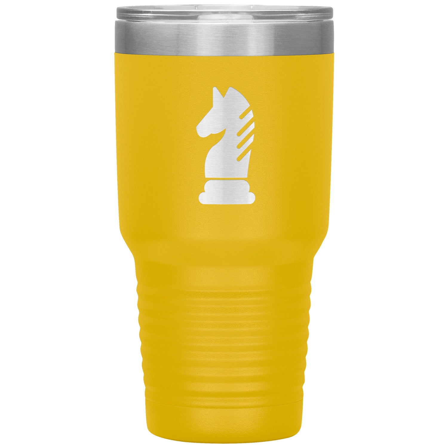 Laser etched Knight 30 Ounce stainless steel Vacuum insulated hot and cold beverage Tumbler