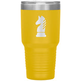 Laser etched Knight 30 Ounce stainless steel Vacuum insulated hot and cold beverage Tumbler