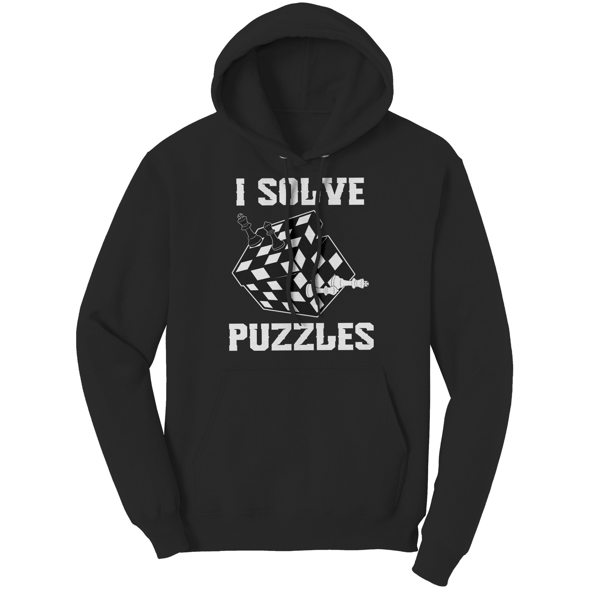 Solve Puzzles - Rubick's Cube and Chess - Unisex Hoodie
