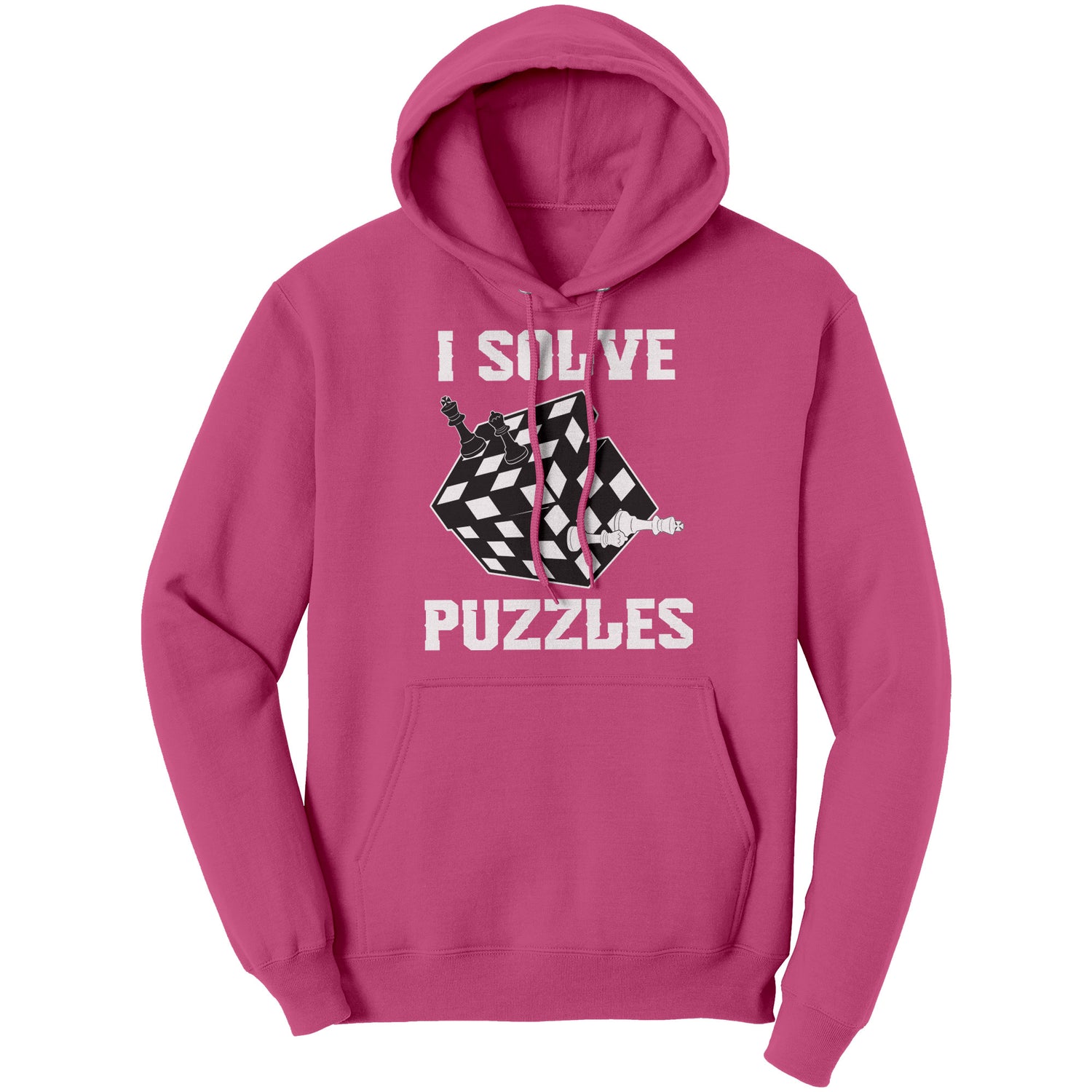 Solve Puzzles - Rubick's Cube and Chess - Unisex Hoodie