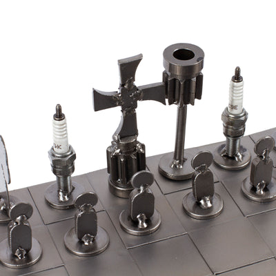 Unique Recycled Auto Part Chess Set - Recycle Challenge
