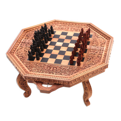 Wood chess set, "The General"