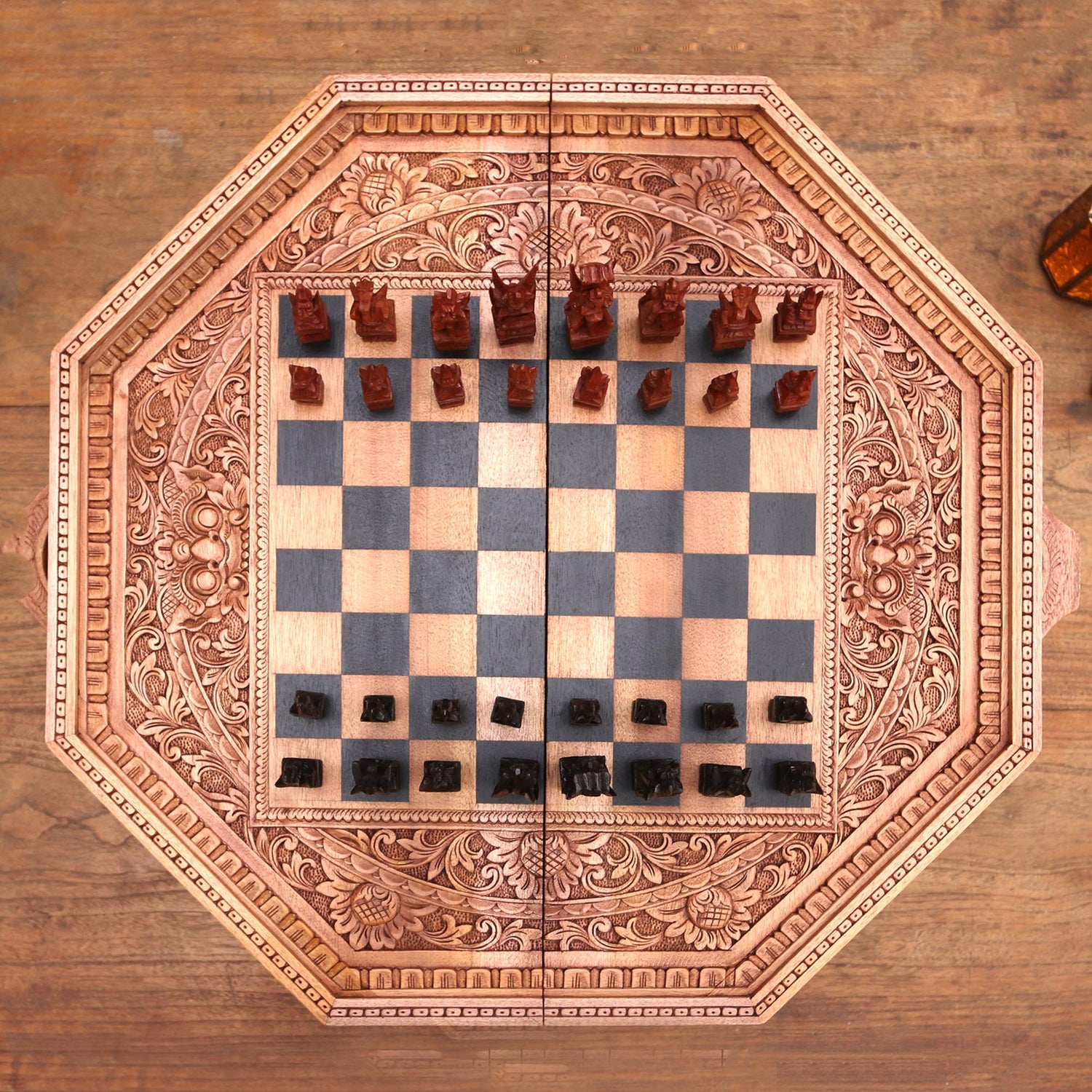 Wood chess set, 