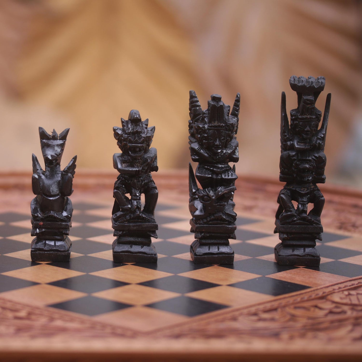 Wood chess set, 