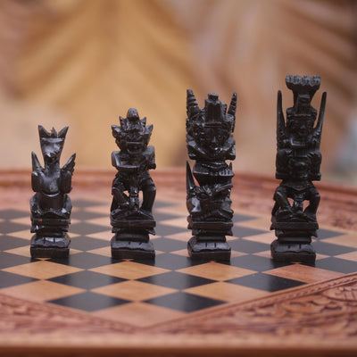 Wood chess set, "The General"